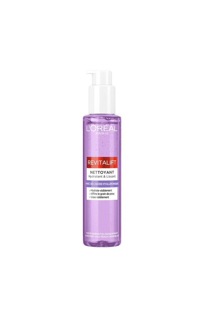 Gel nettoyant hydratant & lissant - Revitalift - Acide hyaluronique - Visage