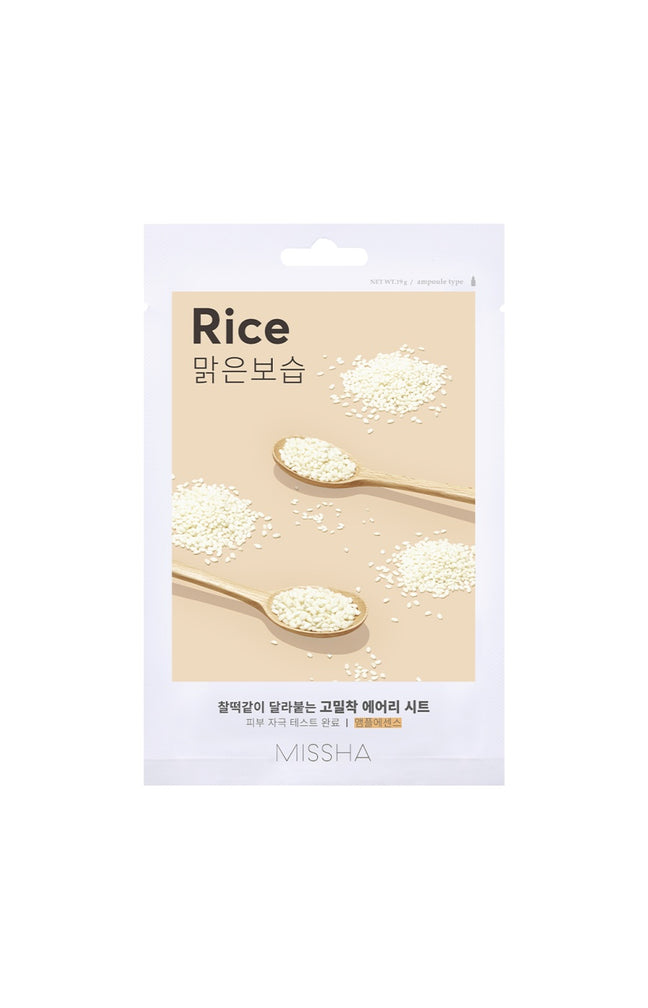 Masque en tissu éclat - Riz  - Visage - 1 unité