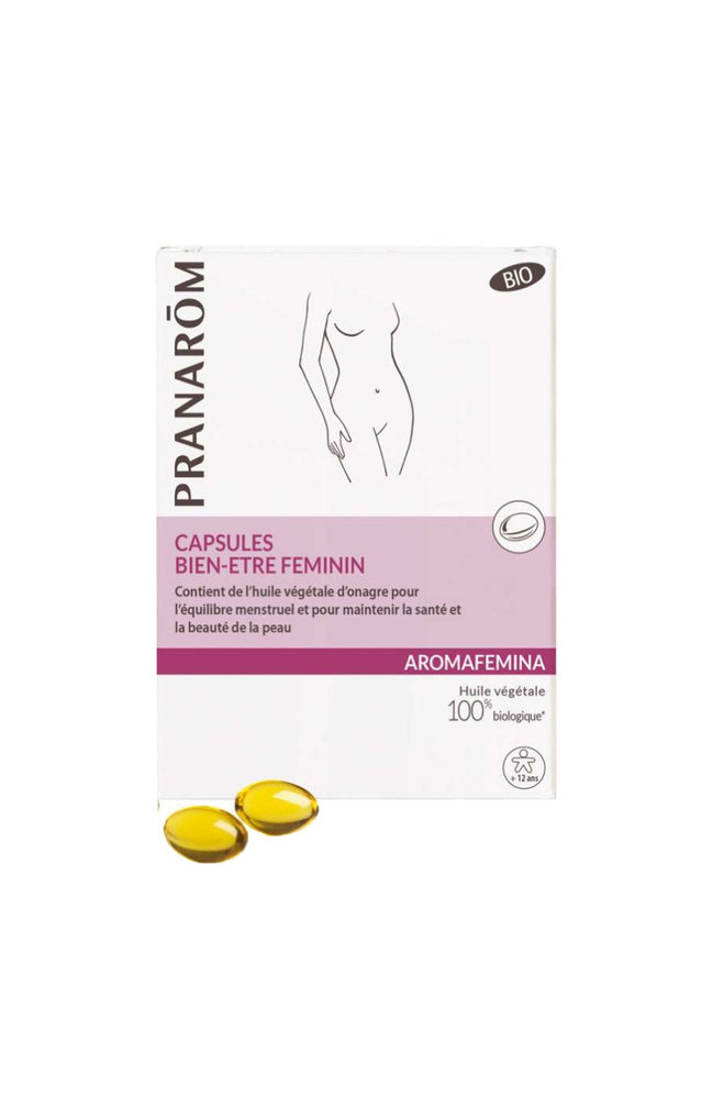 Capsule d'huiles essentielles bio - Conforts menstruel & peau - Onagre -  30 capsules