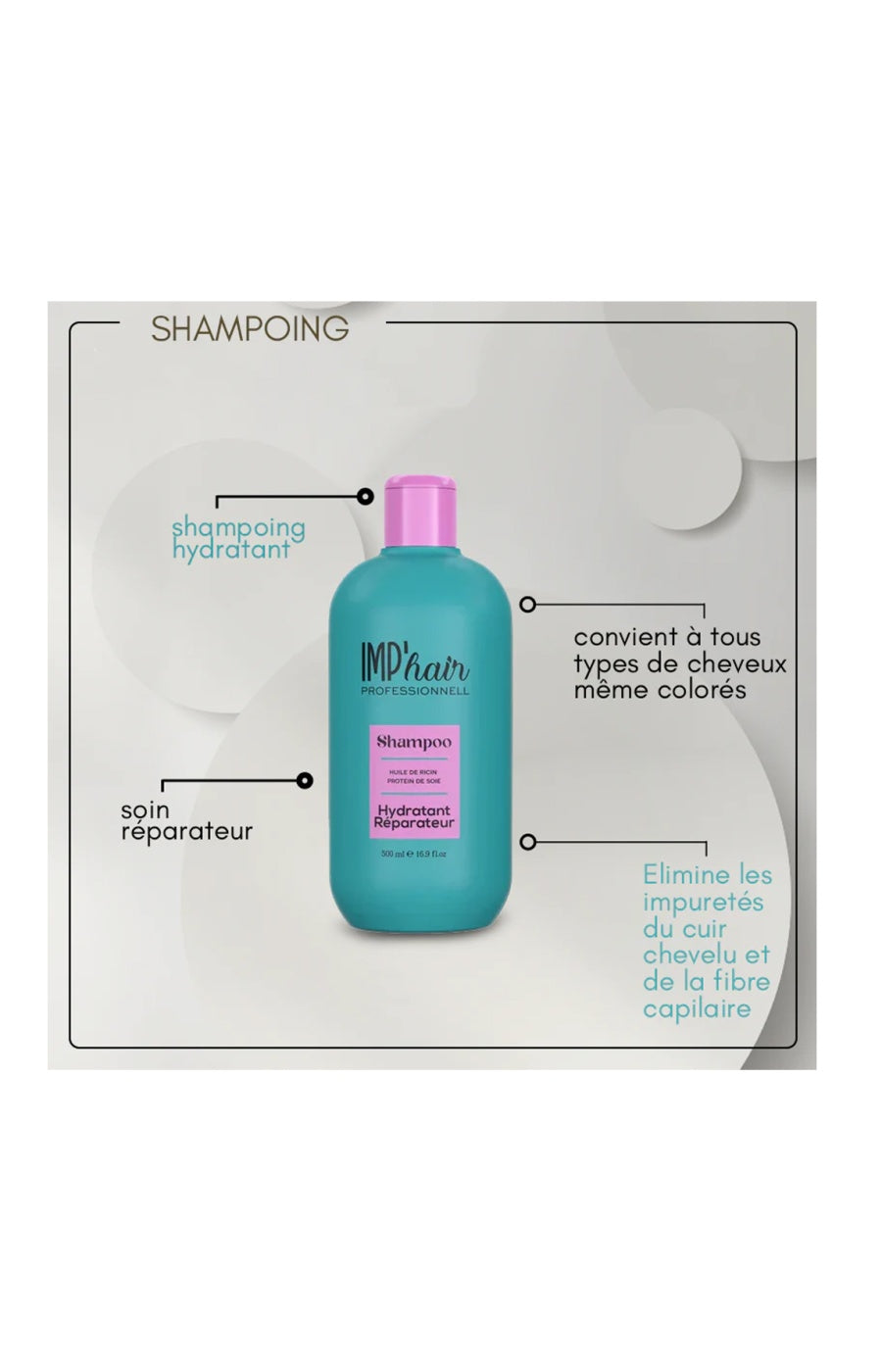 Shampoing réparateur - Ricin - 500 ml