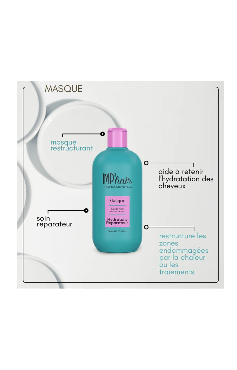 Masque capillaire réparateur - Ricin - 500 ml
