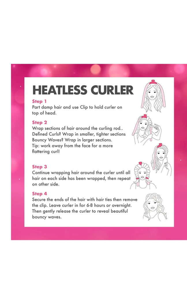 Coffret boucles sans chaleur - Cheveux lisses & ondulés - 3 unités