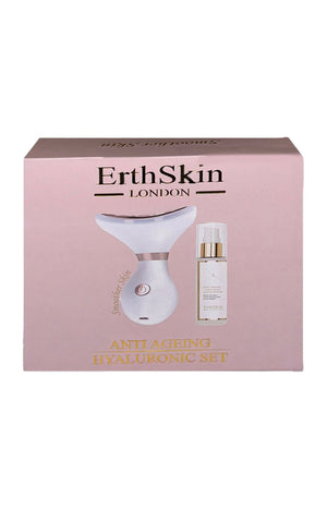 Appareil anti-âge LED & sérum - Acide hyaluronique - Visage & cou