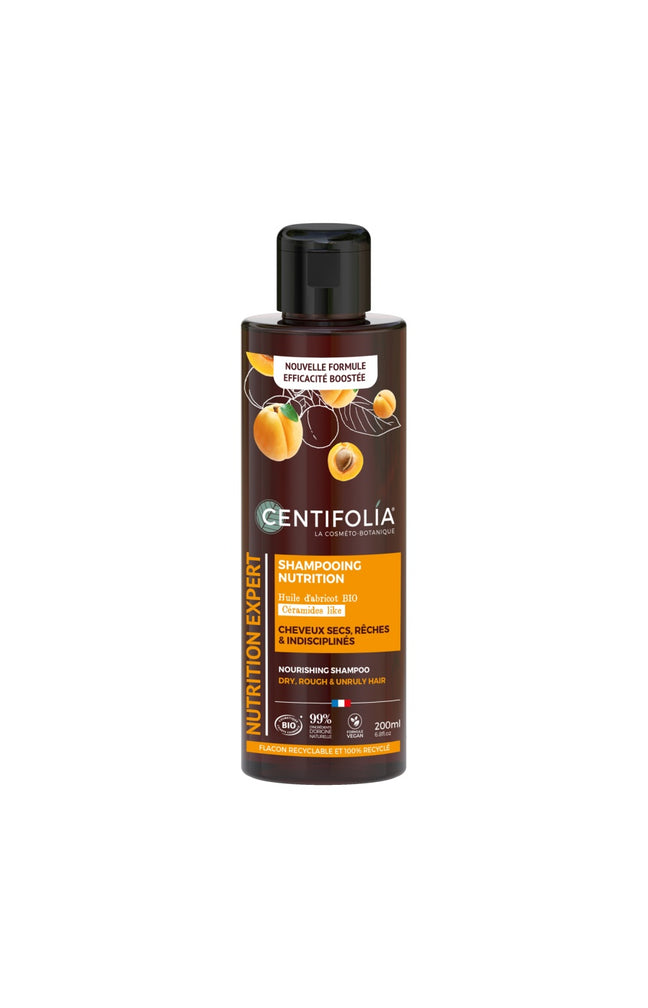 Shampoing nourrissant bio - Huile d'abricot - Cheveux secs, rêches & indisciplinés