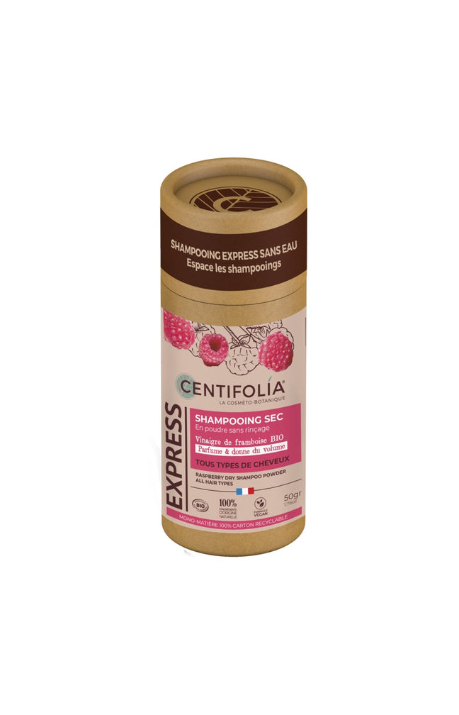 Shampoing sec en poudre bio - Framboise - Tous types de cheveux -50 g