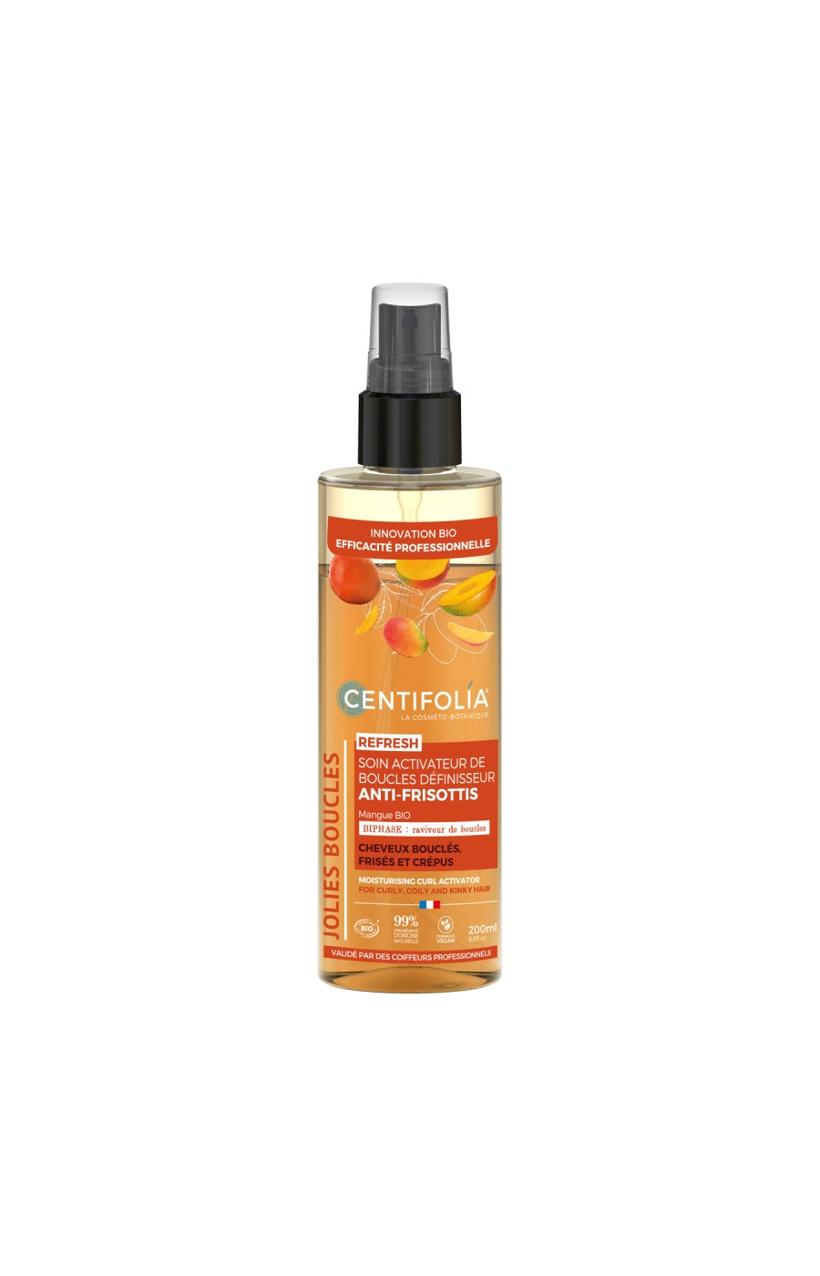 Soin anti-frisottis bio - Mangue - Cheveux bouclés, frisés ou crépus - 200 ml