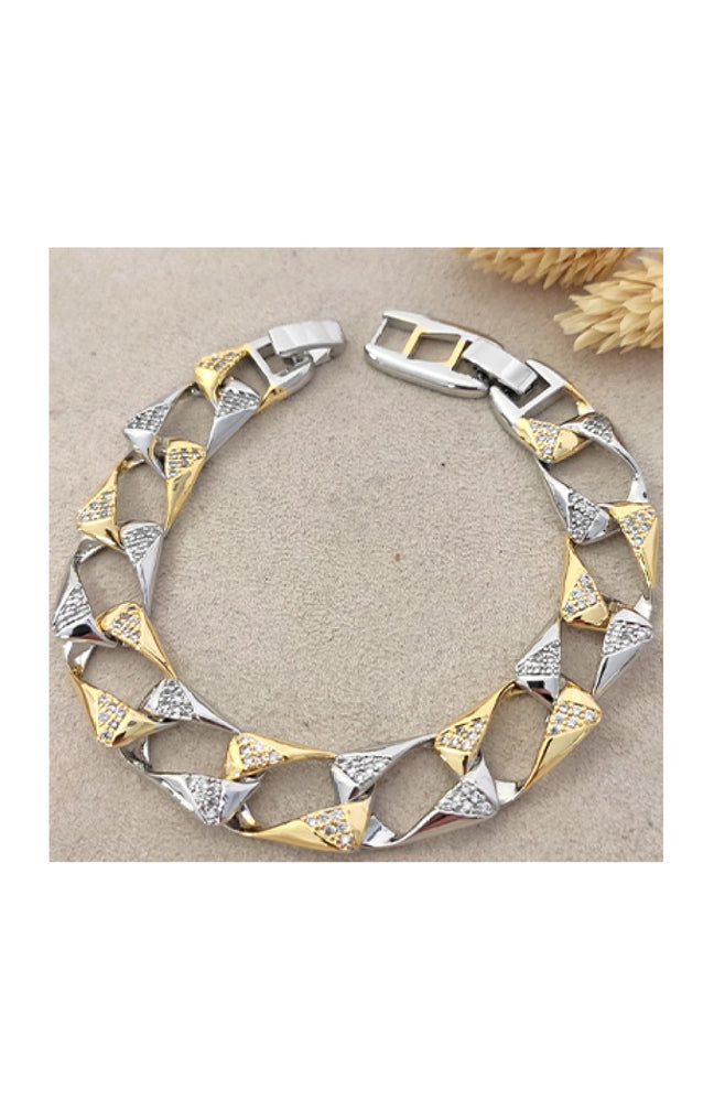 Bracelet - Laiton plaqué or & rhodium