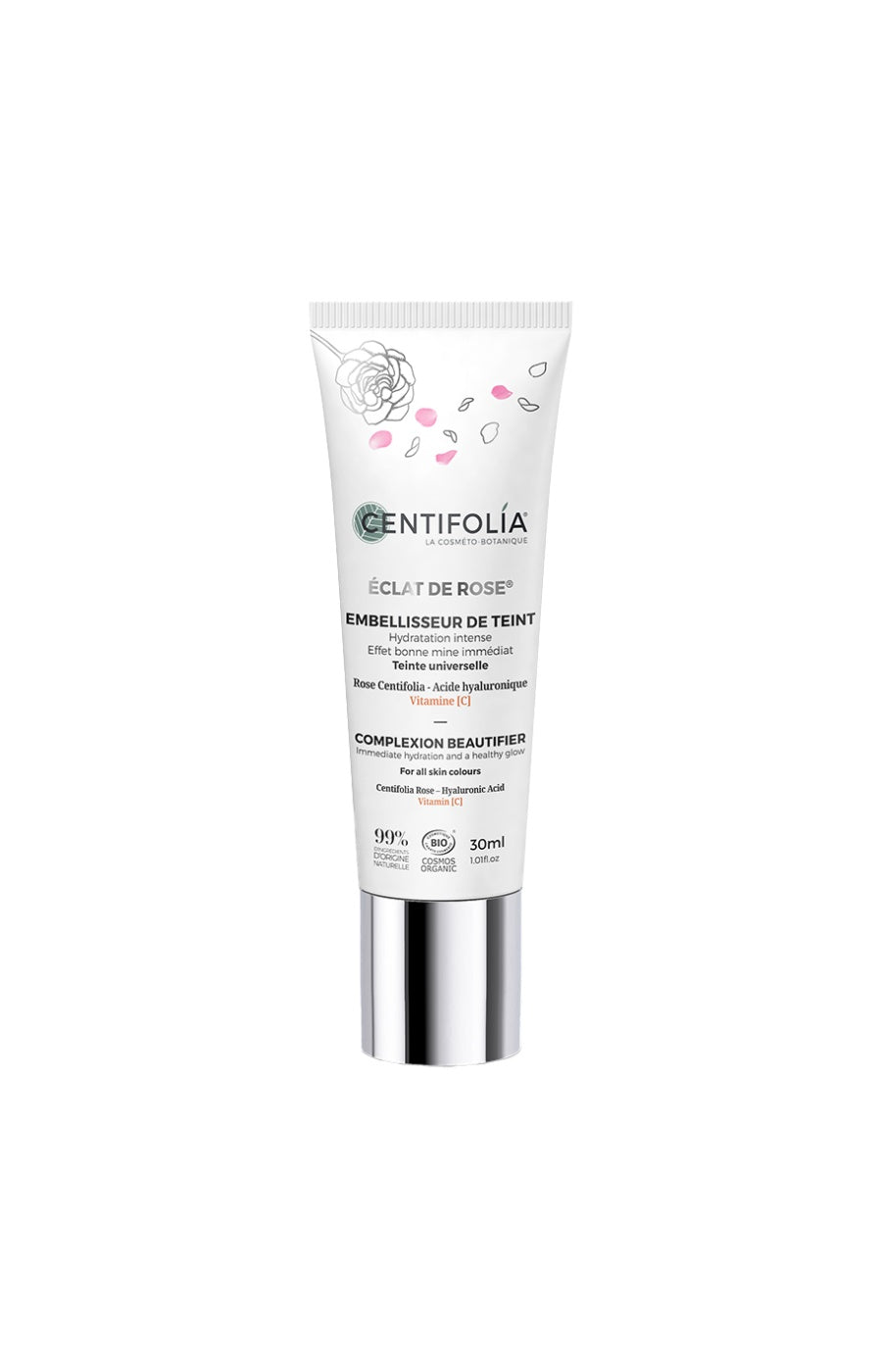 Crème hydratante bio - Acide hyaluronique & rose - Visage - 30ml