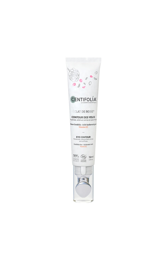 Crème contour des yeux bio - Rose & acide hyaluronique - 15 ml