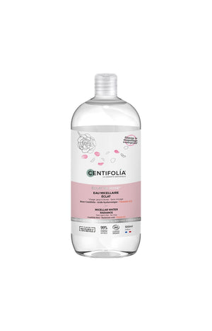 Eau micellaire éclat bio - Rose & acide hyaluronique - Visage - 500 ml