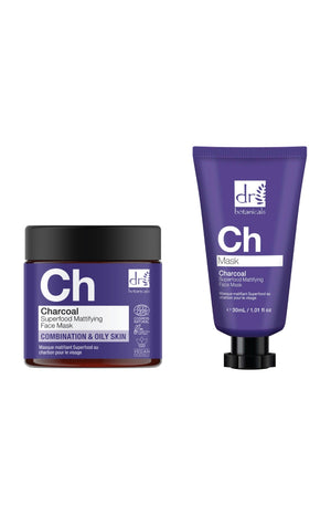 Masques matifiants - Charbon - Peaux grasses - 2 produits