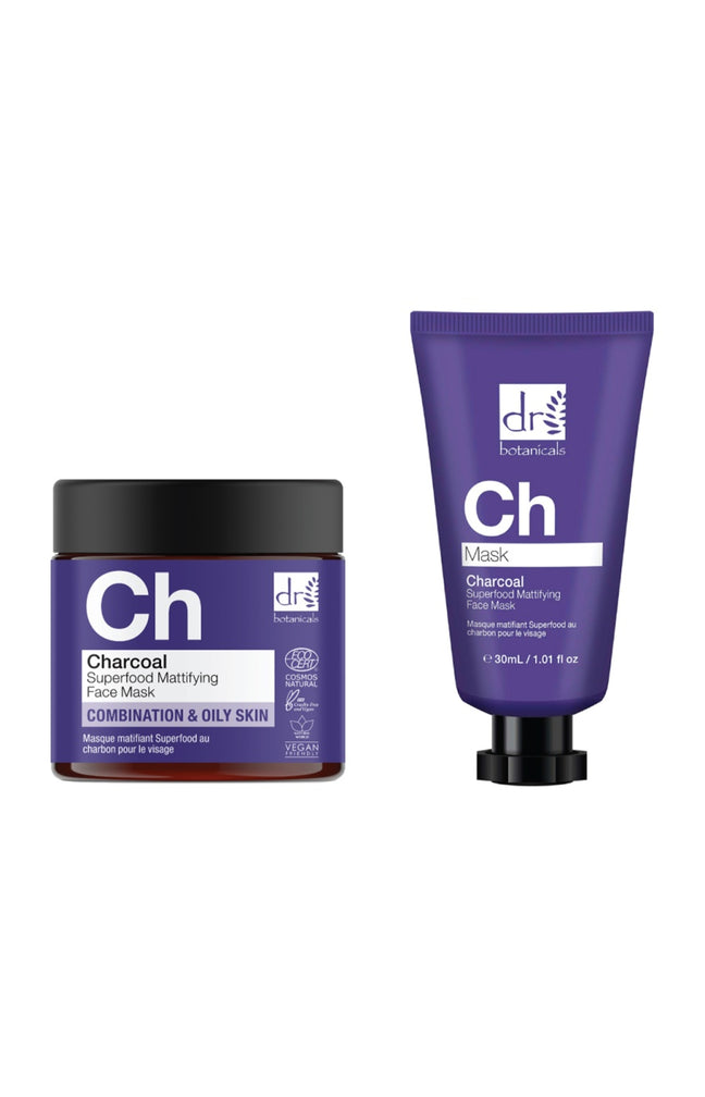 Masques matifiants - Charbon - Peaux grasses - 2 produits
