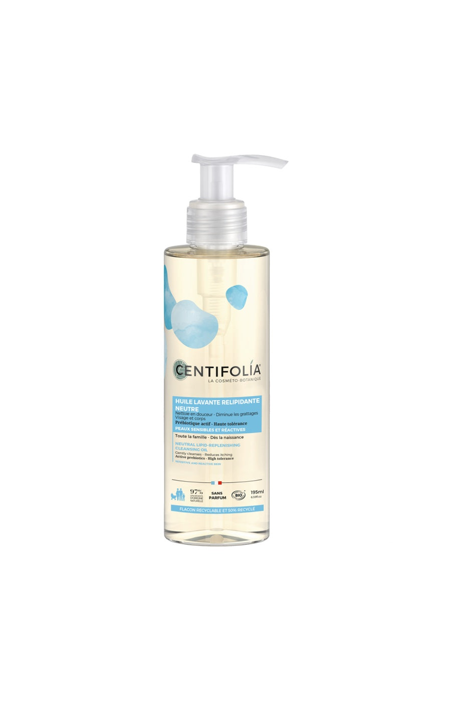 Huile lavante relipidante neutre bio - 195 ml