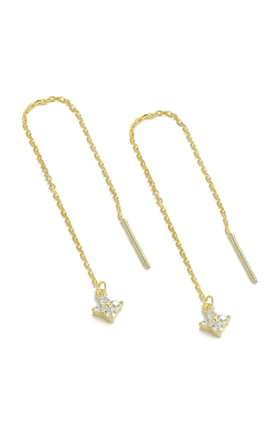 Boucles d'oreilles - Argent 925/000 plaqué or & zircon