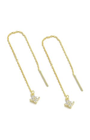 Boucles d'oreilles - Argent 925/000 plaqué or & zircon
