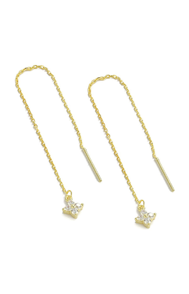 Boucles d'oreilles - Argent 925/000 plaqué or & zircon