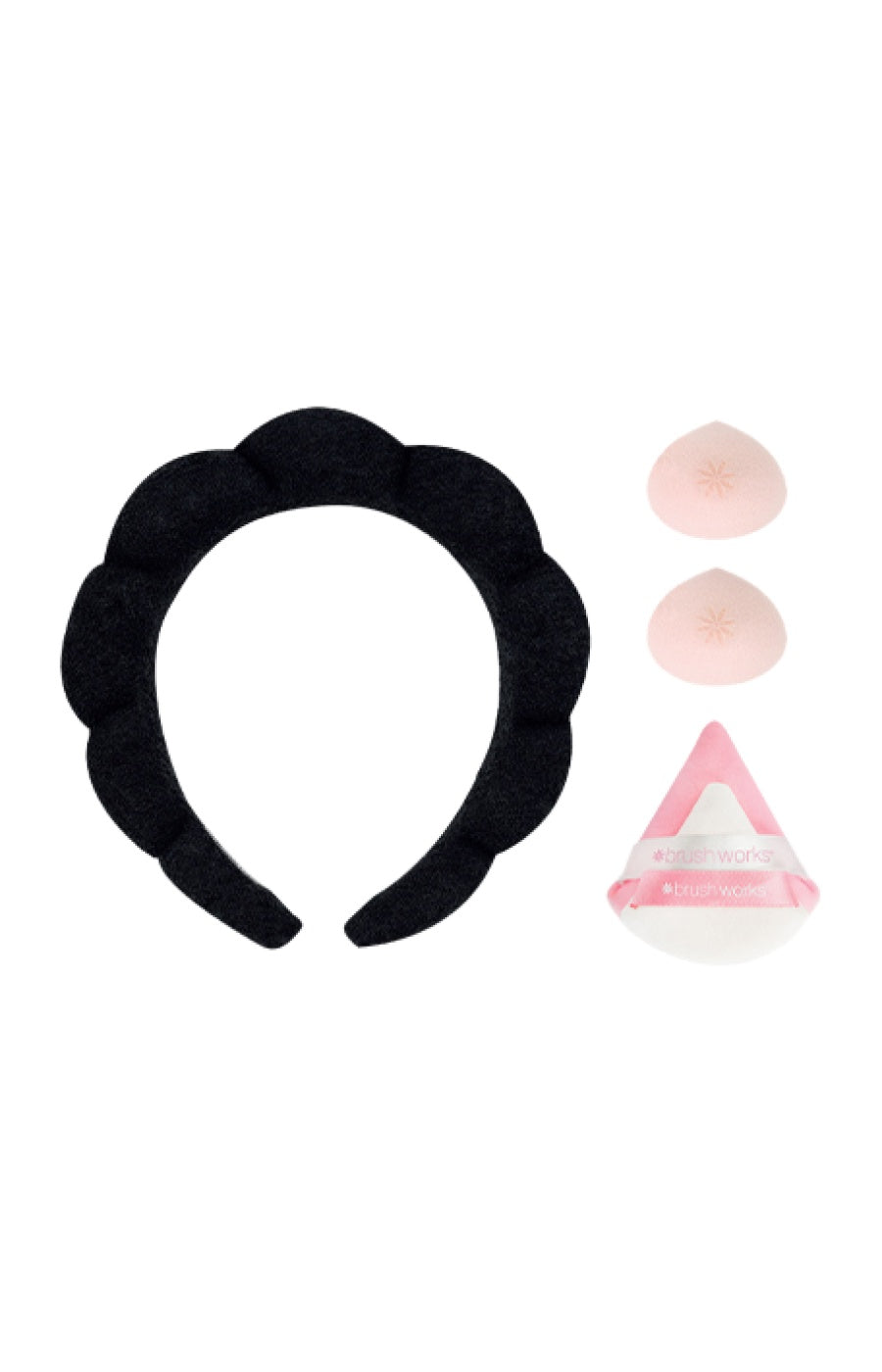 Coffret serre-tête & houppettes - Cheveux & visage - 5 accessoires