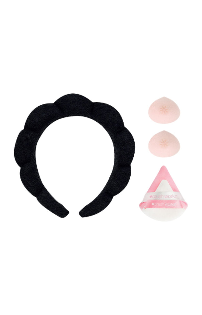 Coffret serre-tête & houppettes - Cheveux & visage - 5 accessoires