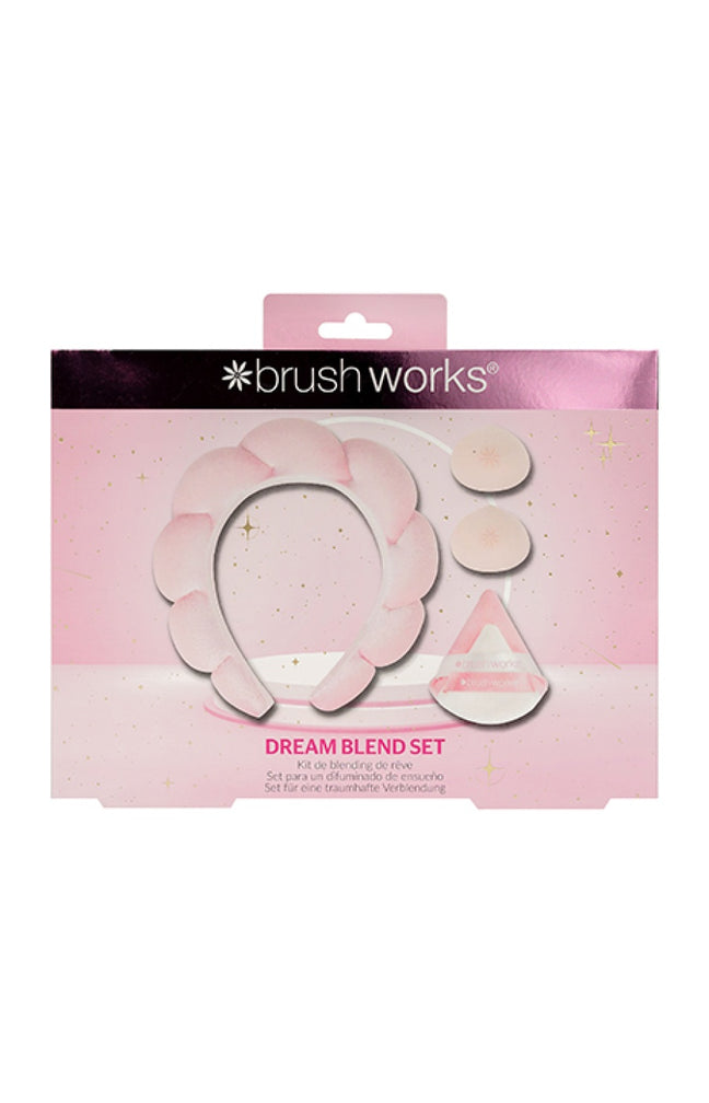 Coffret serre-tête & houppettes - Cheveux & visage - Rose - 5 accessoires