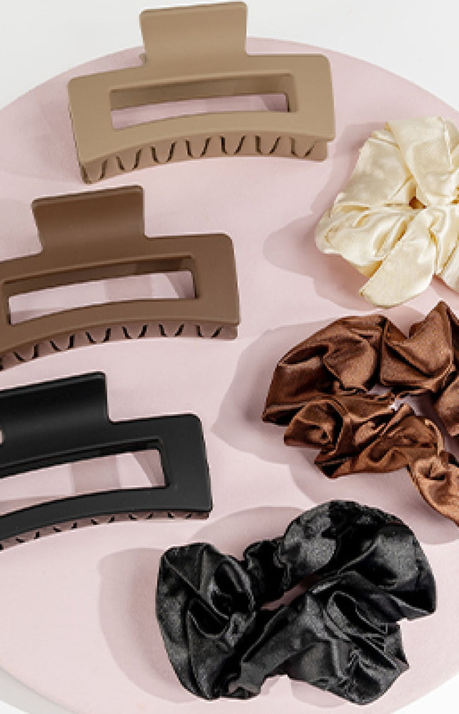 Coffret cheveux - Pinces & chouchous - 6 accessoires