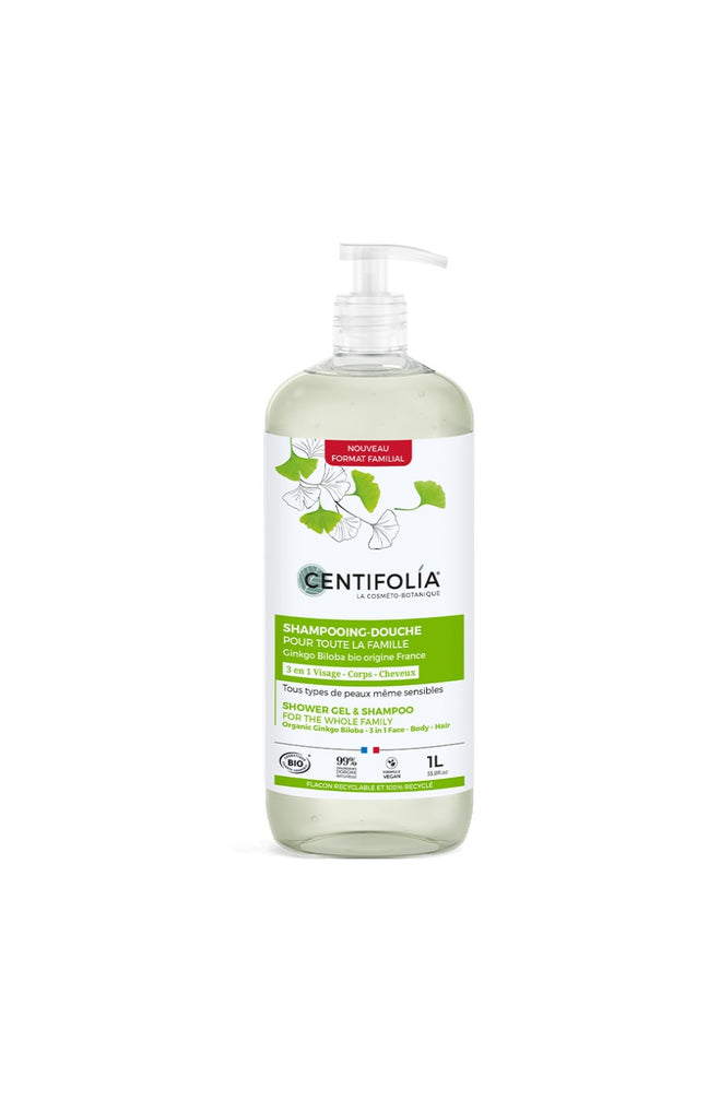 Shampoing-douche bio - Ginkgo biloba - Corps & cheveux - 1l