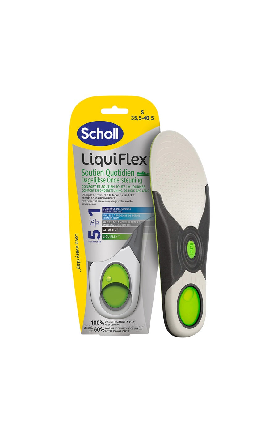 Semelles soutien quotidien - LiquidFlex - Taille 1