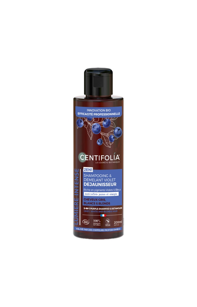 Shampoing démêlant violet bio - Cheveux blond, blanc & gris