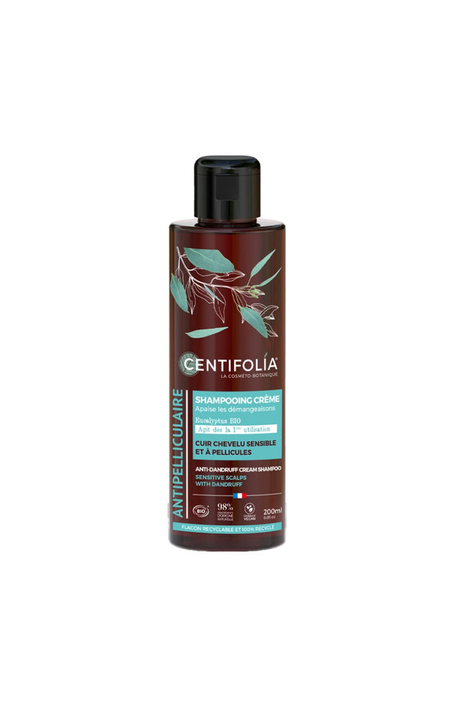 Shampoing crème antipelliculaire bio - Eucalyptus - Cuir chevelu sensible