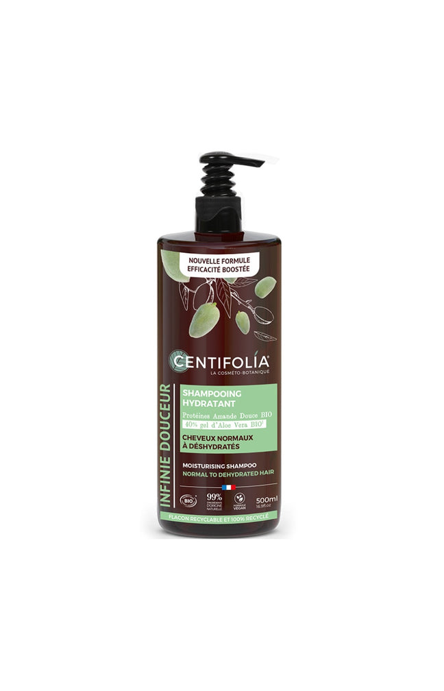 Shampoing hydratant bio - Amande douce & aloe vera - Cheveux normaux déshydratés