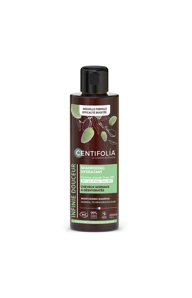 Shampoing hydratant bio - Amande douce & aloe vera - Cheveux normaux déshydratés
