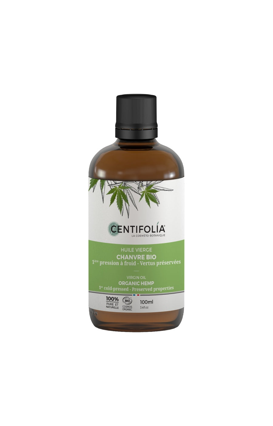 Huile vierge de chanvre bio 100% pure - 100 ml