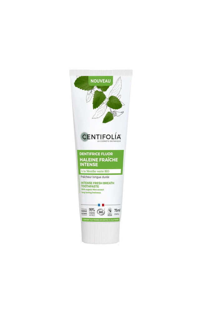 Dentifrice fluor bio - Haleine fraîche - Menthe verte - 75 ml