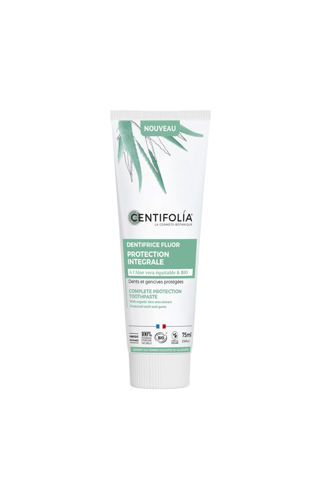 Dentifrice fluor bio - Protection intégrale - Aloe vera - 75 ml
