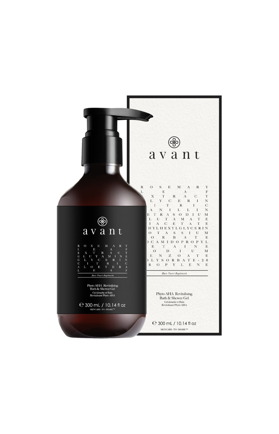 Gel douche revitalisant - AHA & acide glycolique - 300 ml