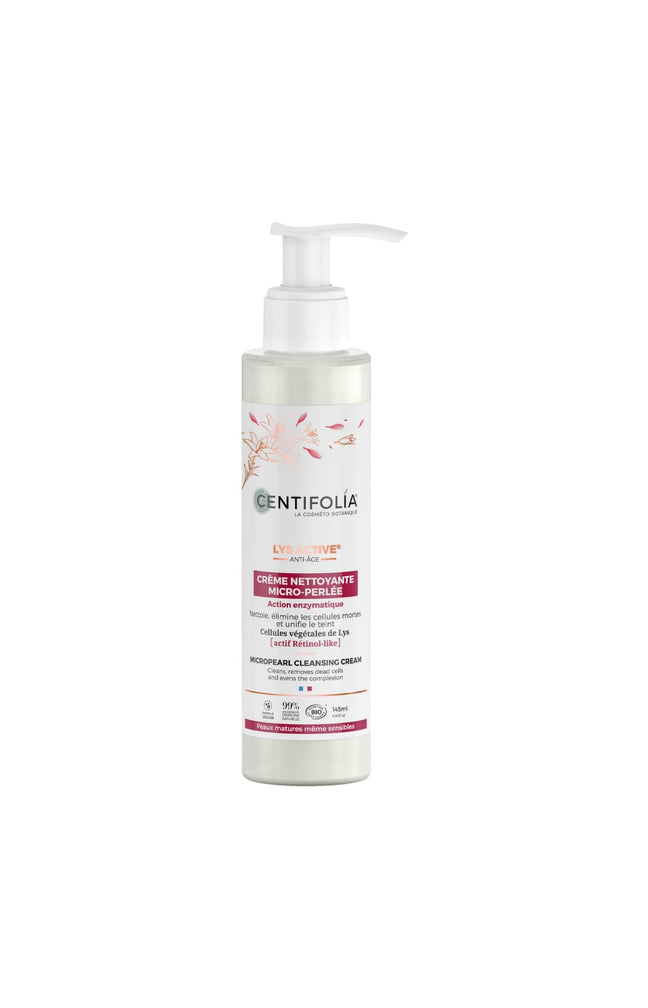 Crème nettoyante anti-âge micro-perlée bio - Lys Active - Peaux matures - 145 ml