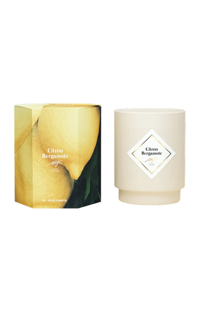 Bougie parfumée - Citron & bergamote - Collier acier inoxydable argenté - 250 g