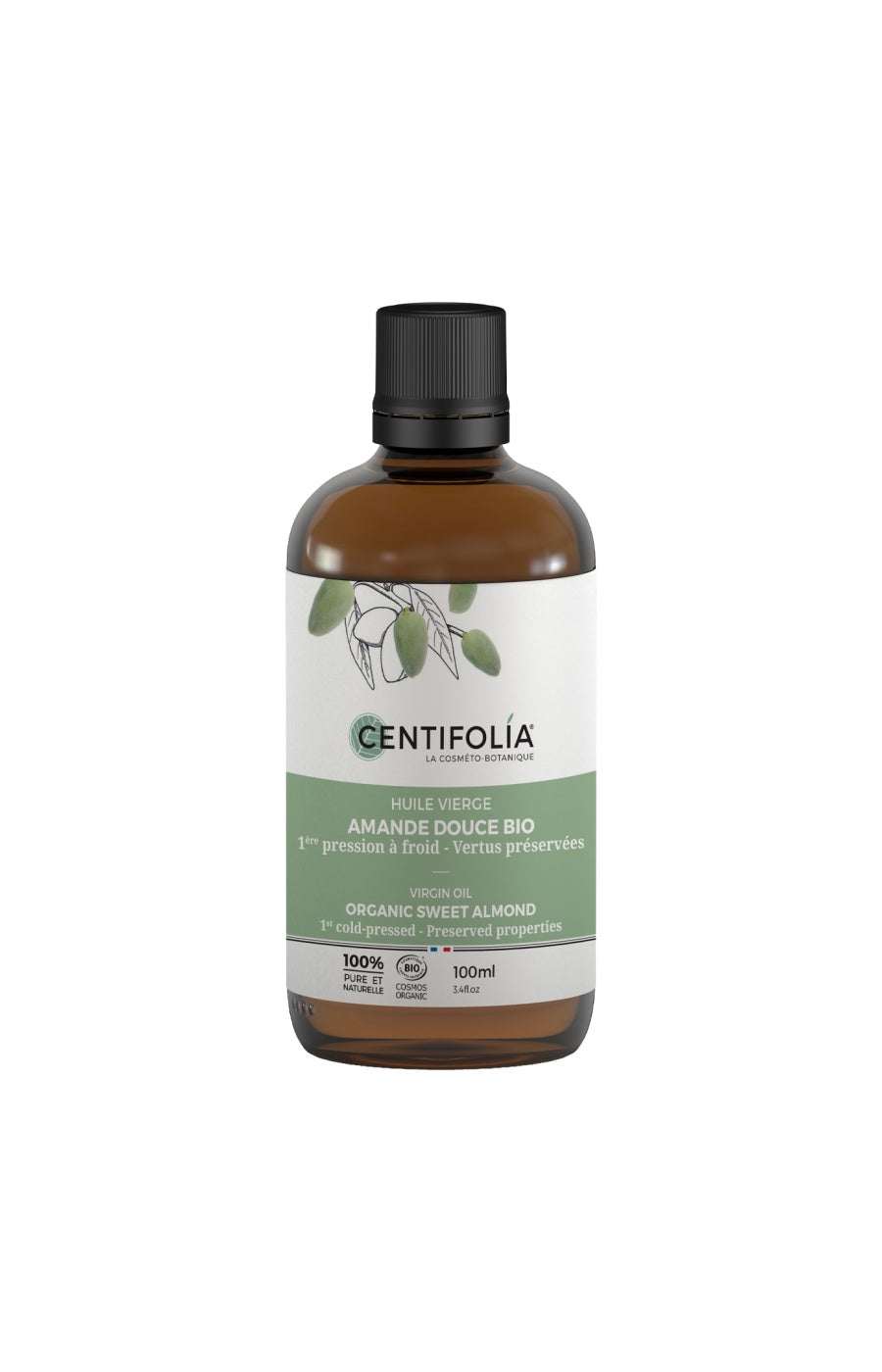 Huile vierge d'amande douce bio 100% pure - 100 ml