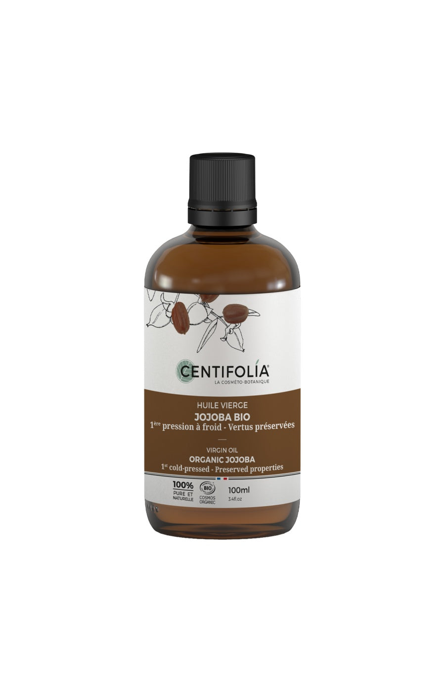 Huile vierge de jojoba bio 100% pure - 100 ml
