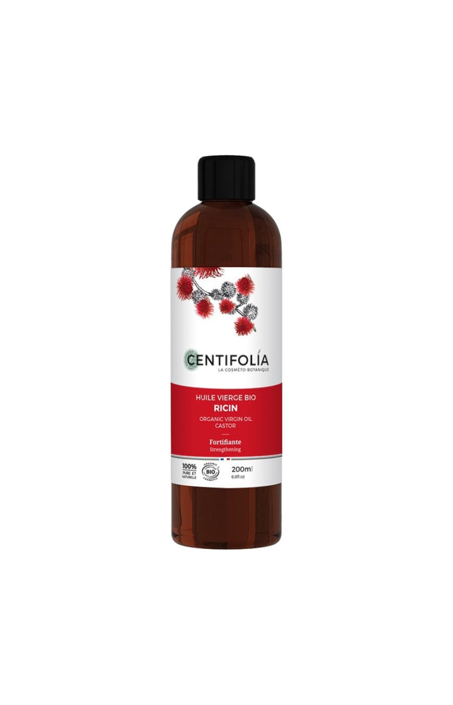 Huile vierge de ricin bio 100% pure - 200 ml