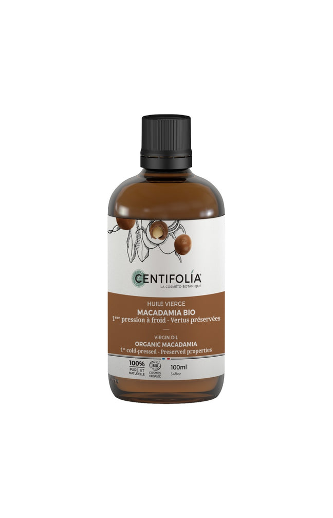 Huile vierge de macadamia bio 100% pure - 100 ml