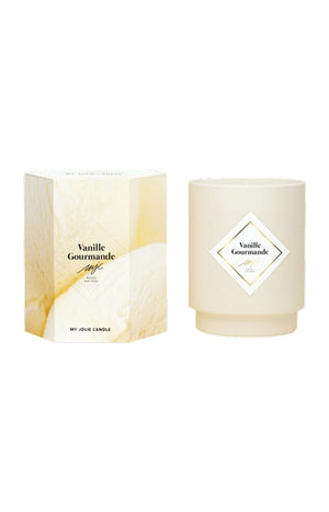 Bougie parfumée - Vanille gourmande - Collier acier inoxydable argenté - 250 g