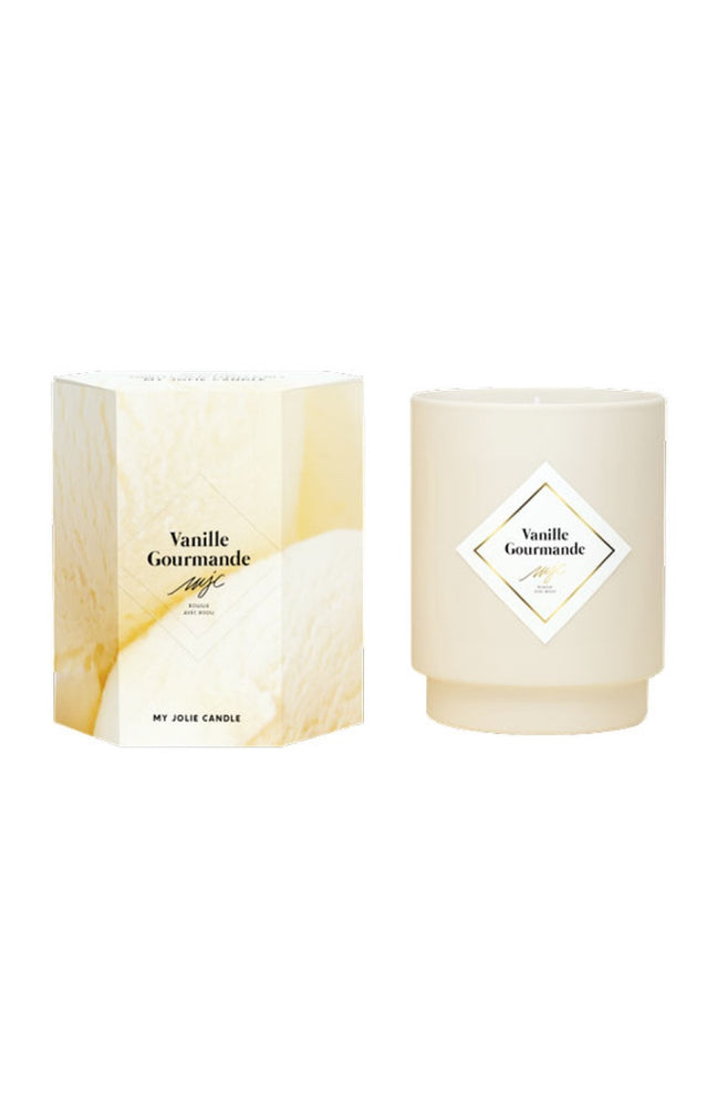 Bougie parfumée - Vanille gourmande - Collier acier inoxydable argenté - 250 g