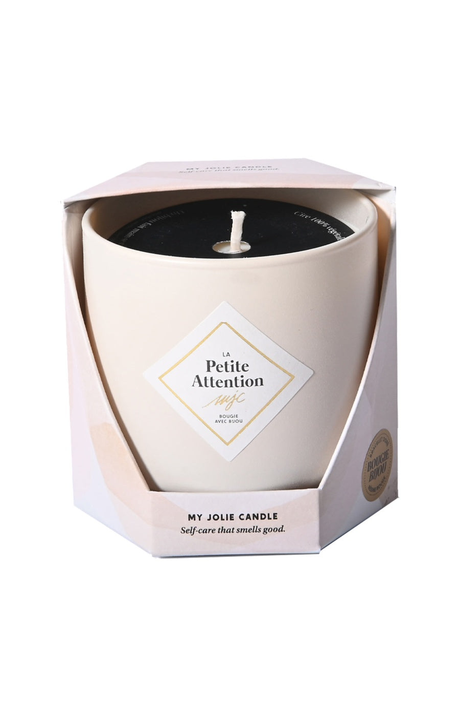 Bougie parfumée - Petite attention - Collier acier inoxydable doré & noir - 200 g