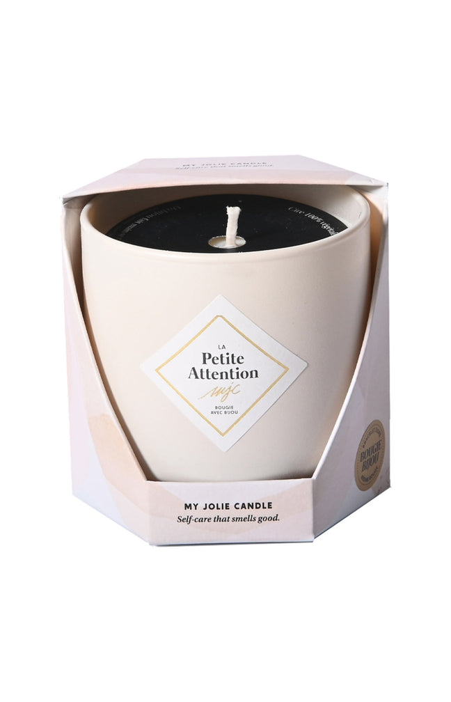 Bougie parfumée - Petite attention - Collier acier inoxydable doré & noir - 200 g