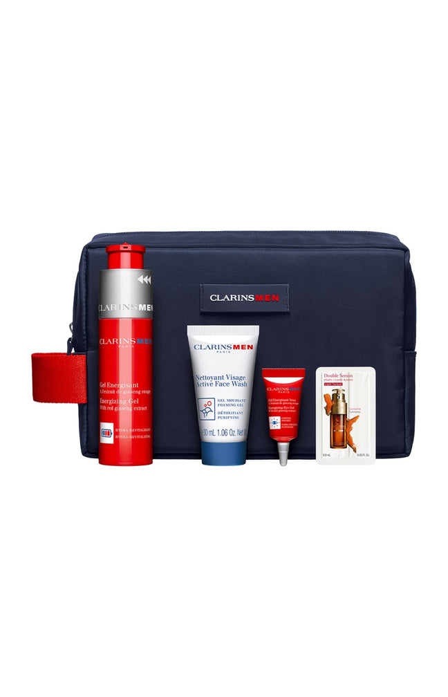 Coffret trousse Clarins Men Energisant - Visage - Homme - 4 produits