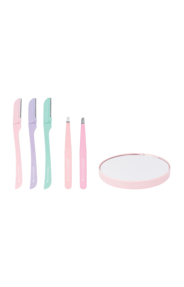 Coffret épilation sourcils - Pinces à épiler, rasoirs & miroir - 6 produits