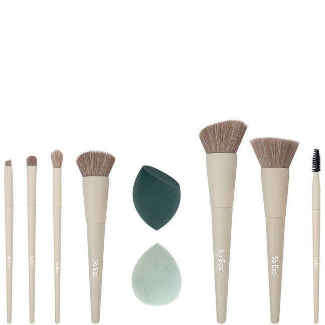 Coffret pinceaux & éponges blender - Teint & yeux - 9 produits