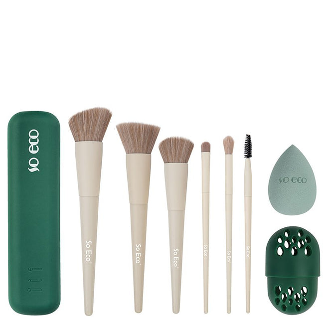 Coffret pinceaux & éponge blender - Teint & yeux - 9 produits