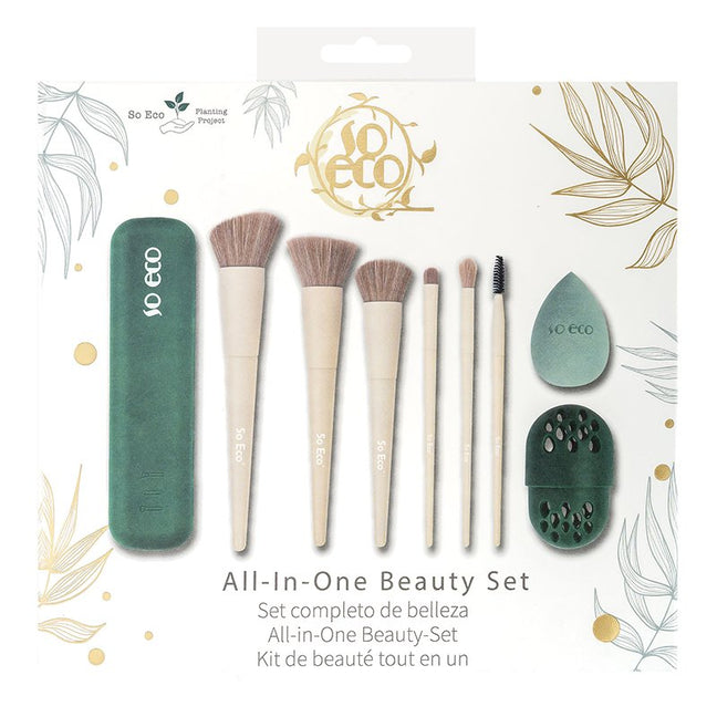 Coffret pinceaux & éponge blender - Teint & yeux - 9 produits