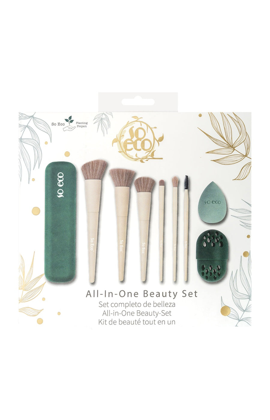 Coffret pinceaux & éponge blender - Teint & yeux - 9 produits